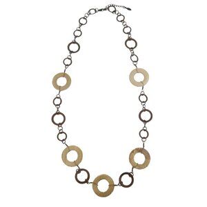 ESMOR Mother of Pearl & chain necklace